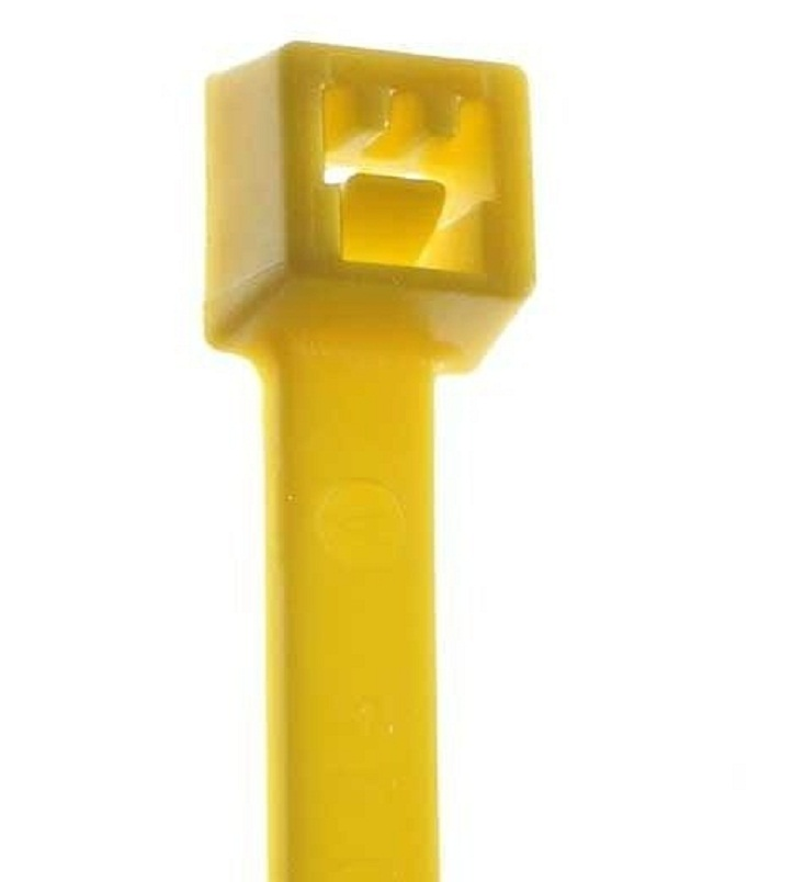 ACT AL-07-50-4-C 7" #50 lb. Yellow Cable Ties 100/Pkg - Click Image to Close